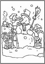 Coloring Snow Pages Getcolorings Printable Winter sketch template