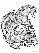 Kelpie Selkie Cryptid Folklore Alebrijes Resonanteye Cryptozoology Seahorses Designlooter Pattern Seahorse Horror sketch template