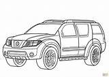 Suv Coloring Pages Car Getcolorings Color Pag Printable Nissan sketch template