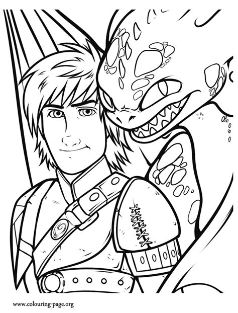 train  dragon  hiccup  toothless coloring page
