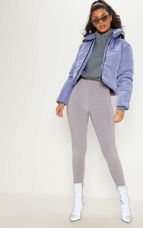 blue cropped puffer distressed denim outerwear jackets jackets  women