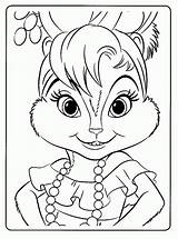 Coloring Pages Chipettes Brittany Popular Alvin Coloringhome sketch template