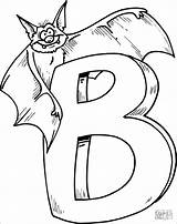 Bat Coloring Pages Letter Coloringbay sketch template