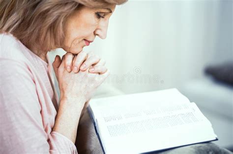 Senior Hands Over Bible Stock Image Image Of Christian