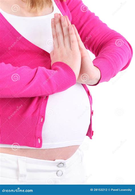 hands  belly  praying pregnant woman stock photo image
