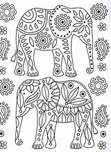 Colouring Elephants Interpark Drus sketch template