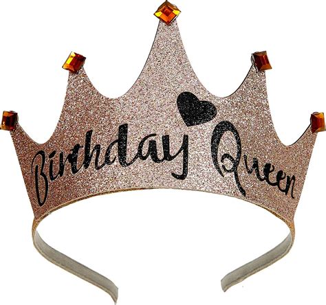 nuolich birthday crown  women birthday queen headband girls rose