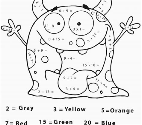 addition  subtraction coloring pages  getdrawings