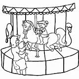 Coloring Pages Park Amusement Carnival Colouring Carousel Miscellaneous Coaster Roller Arcade Drawing Kids Color Getcolorings Colour Printable sketch template