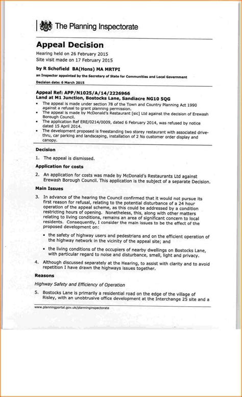 appeal  dismissal letter template sampletemplatess