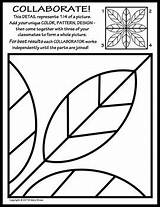 Coloring Symmetry Collaborative Pages Radial Activity School Lessons Collaborate Fall Teacherspayteachers Classroom Artwork Tiles Worksheets Plans Projects Board Group Craft sketch template