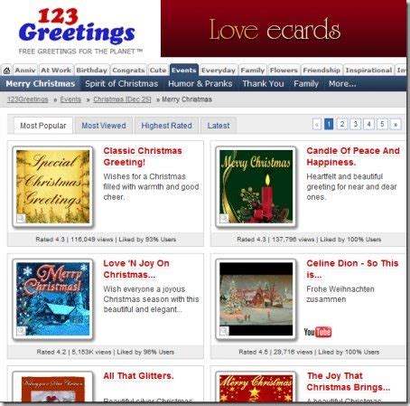 websites  send  christmas ecards
