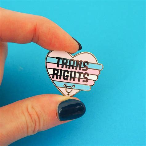 trans rights enamel pin hoyfc bitropolis