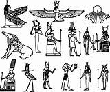Egyptian Gods Egypt Ancient Symbol Drawing Coloring Symbols Set God Tattoos Tattoo Wecoloringpage Nice Pages Getdrawings sketch template