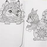 Foil Coloring Animals Creative Book Back Stock sketch template