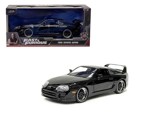 1995 Toyota Supra Black Fast And Furious 1 24 Scale Diecast Car Model By