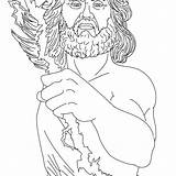 Zeus Coloring Drawing Simple Statue Getdrawings Color Pages Getcolorings sketch template