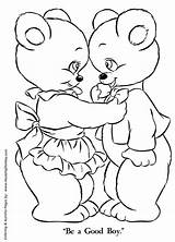 Bear Teddy Coloring Pages Momma Boy Kids Bears Activity Para Print Honkingdonkey Cute Sheets Gif sketch template