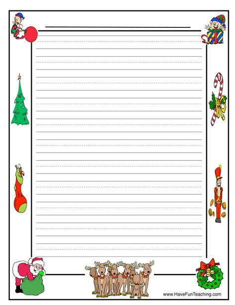 christmas lined writing paper lined writing paper christmas