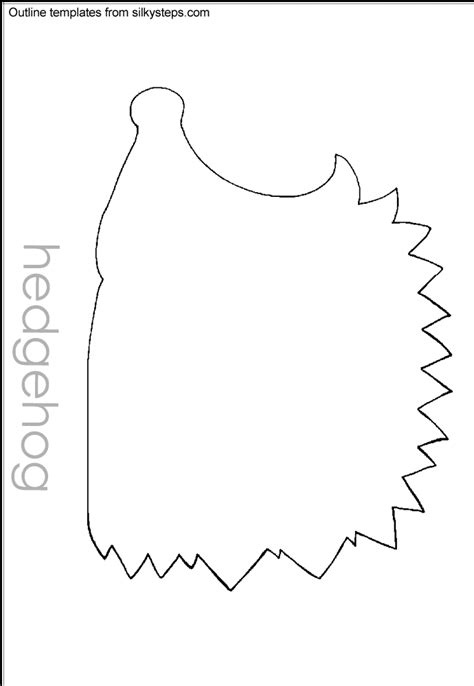 hedgehog outline template hibernating animalsgif  animal