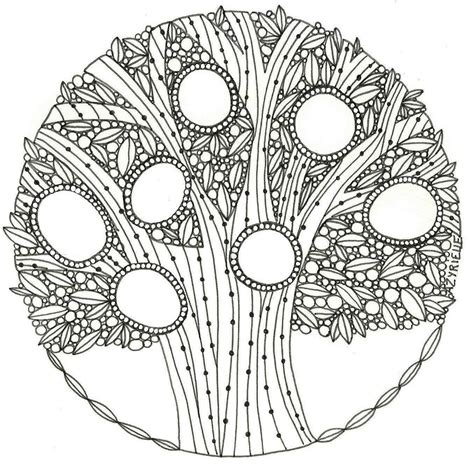 coloring pages  adults trees