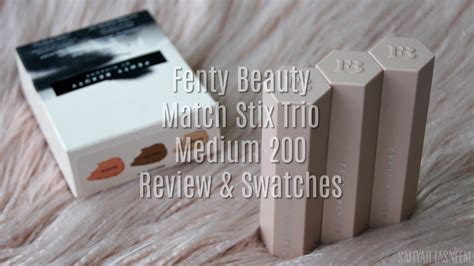 safiyah tasneem review and swatches fenty beauty match stix trio