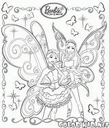 Coloring Pages Fairy Butterfly Colorkid Barbie Print sketch template