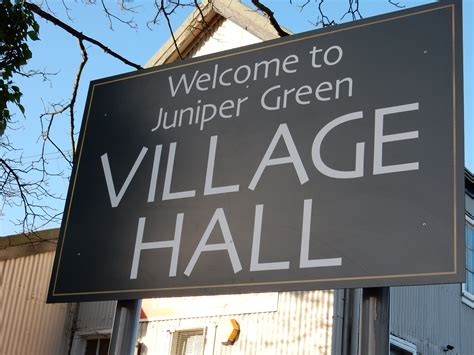 village hall sign  adjusted juniper green village hall
