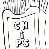 Chips Coloring Pages Colorings Print sketch template