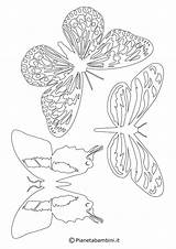 Farfalle Sagome Ritagliare Stampare Segnaposto Pianetabambini Lacocinadenova sketch template