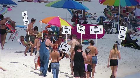 Video Go Topless Day Demonstration On Pensacola Beach Sunday