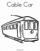 Car Cable Coloring Kereta Kabel Pages Train California Twistynoodle Favorites Login Add Print Caboose Noodle Built Usa Outline sketch template