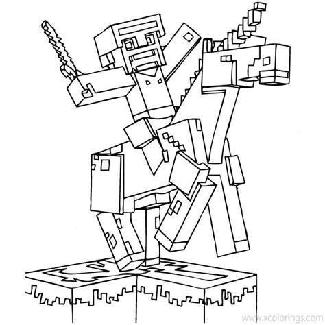 minecraft unicorn coloring pages coloring pages
