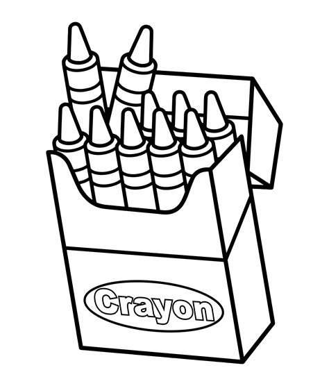 crayon template printable  printable world holiday
