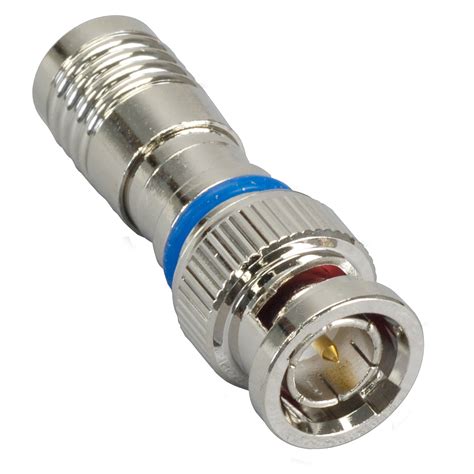 pcs bnc compression coax coaxial connector rg cable adapter cctv