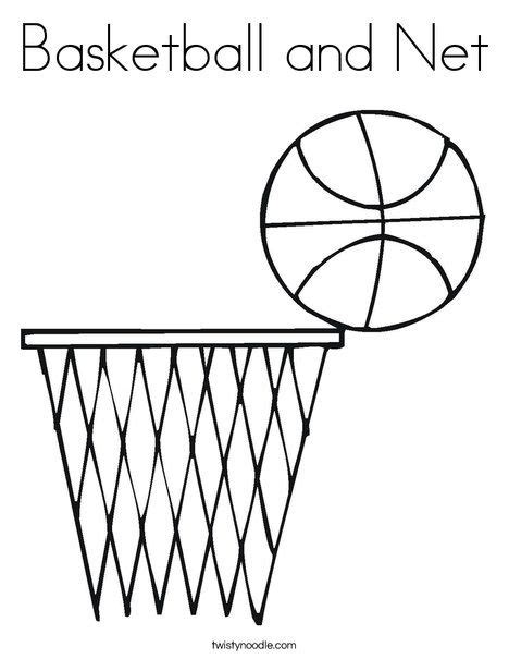 printable coloring pages  basketball  net