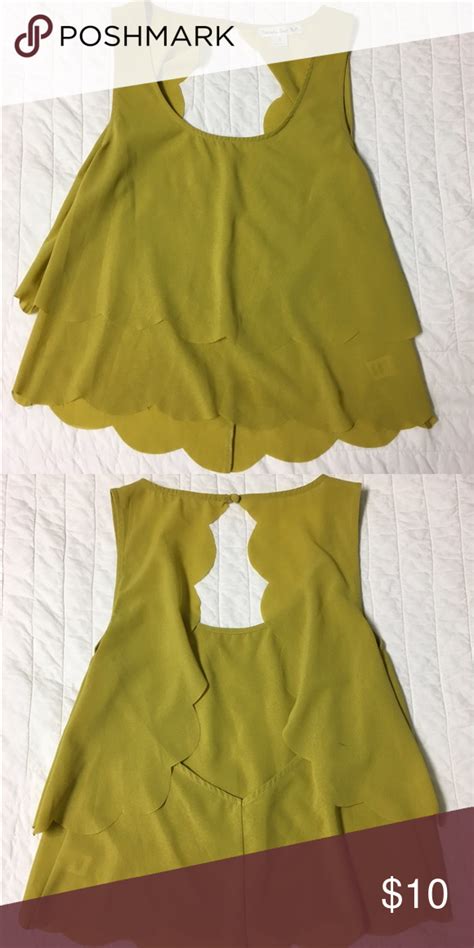 Deep Yellow Blouse With Open Back Yellow Blouse Clothes