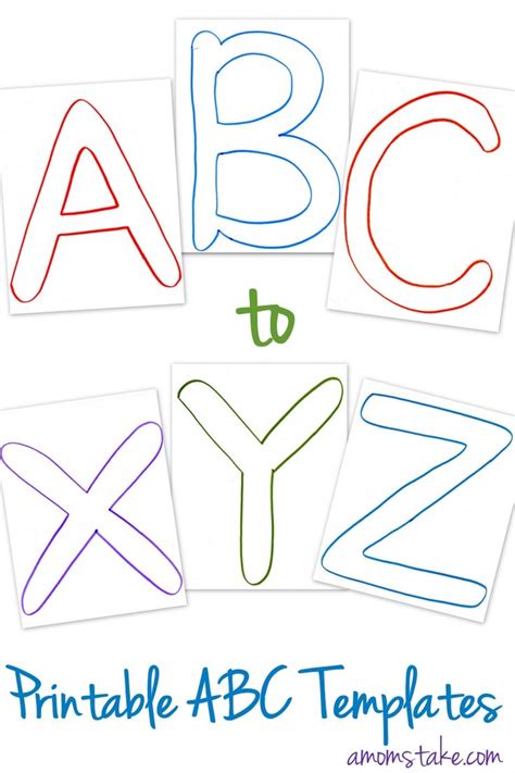 abc printable templates  moms  printable letter