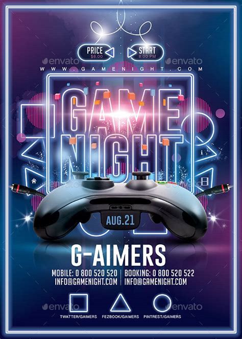 game night flyer event poster design