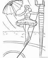 Coloring4free Circus Coloring Pages Tightrope Girl Related Posts sketch template