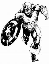 Coloring Marvel Captain America Clipart Avengers Comics Pages Comic Cliparts Clip Book Printable Superhero Drawing Drawings Shield Superheroes Board Library sketch template
