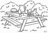 Picnic Coloring Table Pages Clipart Printable Color Kids Ausmalbilder Colouring Picknick Drawing Food Supercoloring Ausmalbild Picnics Teddy Camping Colorings Games sketch template