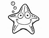 Starfish Coloring Animals sketch template