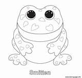 Coloring Beanie Boo Pages Print Frog Printable Smitten Boos Ty Info Para Dog Party Colorear Cute Baby Birthday Babies Book sketch template