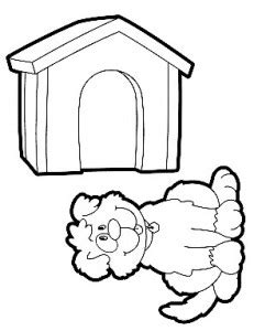 animals house coloring page crafts  worksheets  preschool