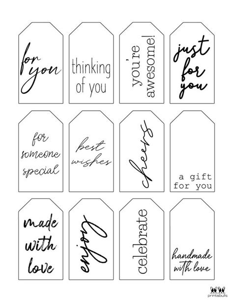 handwritten gift tags   words     loved