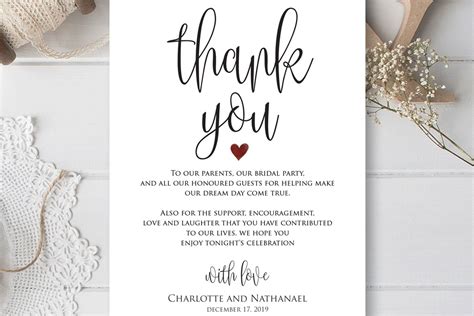 wedding   note printable   card template