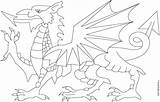 Welsh Dragon Pages Flag Coloring Colouring Printable Wales Print Dragons Getcolorings Getdrawings sketch template