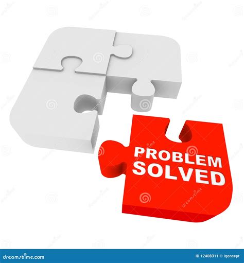 puzzle pieces problem solved stock illustration illustration