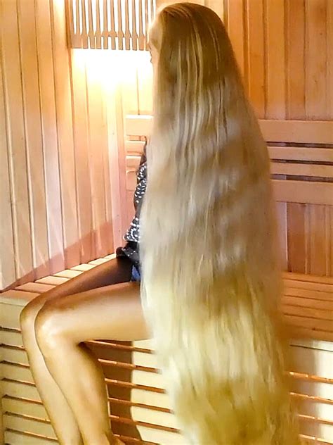 video long hair sauna realrapunzels